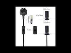 Corde di alimentazione della lampada di sale dell'Himalaya