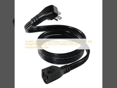 14 AWG SPT-3 Flat Wire Power Cord NEMA 5-15P to 5-15R Straight Blade Plug 15A 125V Cavo flessibile per uso industriale/domestico