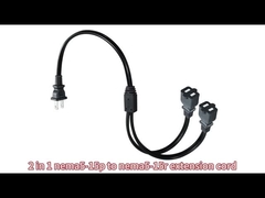 NEMA 1-15P a 1-15R cavo di estensione a due punte