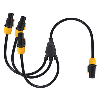 Nac3fca Indoor e Outdoor 20A True1 Maschio a 3 Femmine Y Splitter PowerCON Cavo lunghezza 1m-10m