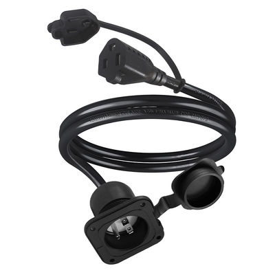 NEMA 5-15R Corde di alimentazione del convertitore impermeabile 1M 15A 125V