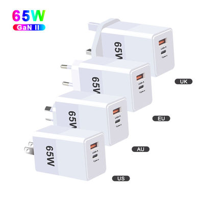 EU US UK AU GaN 140w 120w 65W 45w Caricabatterie portatili USB C con funzione QC2.0