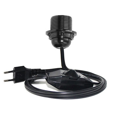 Nero 0,75mm CEE7/16 Plug Eu Corde di alimentazione di estensione E27 E 27 Sottile pendente con interruttore di dimmer