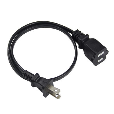 Cable di alimentazione di ricambio slim 15A 125V NEMA 1-15P a 1-15R cavo di estensione per piccoli dispositivi elettronici / portatili