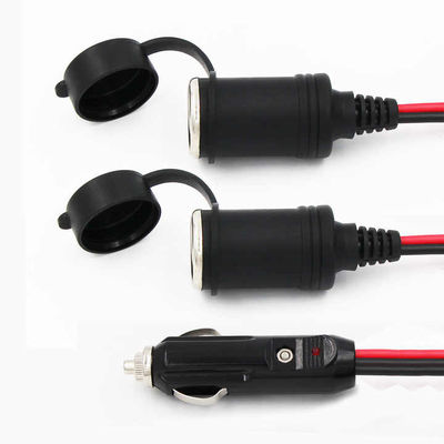 Adattatore sdoppiatore da presa accendisigari per auto 2 in 1 a doppia presa femmina per estensione di alimentazione veicolare 12V/24V