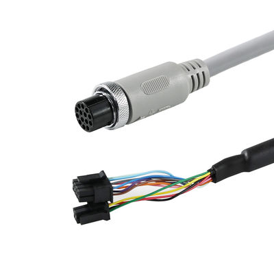 Cable di connettore circolare femminile a 14 pin M12 impermeabile con fine filo aperto per trasmissione del segnale del sensore o automazione industriale