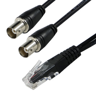 Cavo adattatore da RJ45/RJ48 maschio a doppia BNC femmina per trasmissione del segnale di interfaccia T1/E1   Splitter convertitore coassiale