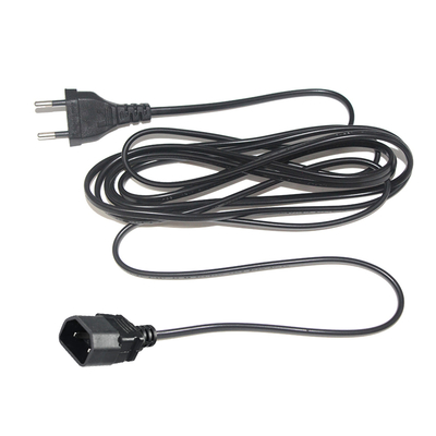 EU Plug To IEC C18 Power Cord 2-Pin European AC Cable per adattatore per computer portatili, amplificatore audio, proiettore, stampante, 250V 2.5A