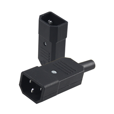 IEC C14 a C5 adattatore di alimentazione ABS nero