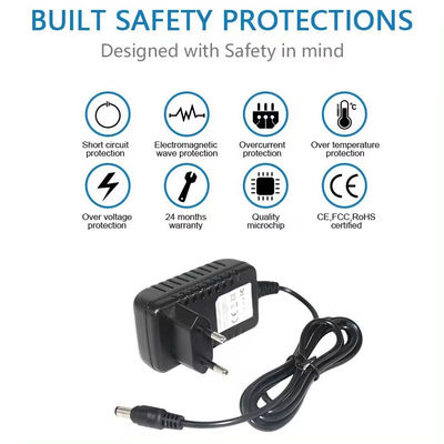 Black Dc 12V 0.5A 1A 1.5A 2A 2.5A 3A Adaptore di alimentazione per telecamere Cctv Ip Carica Ac a Dc Adaptore Dc 5.5Mm Jack