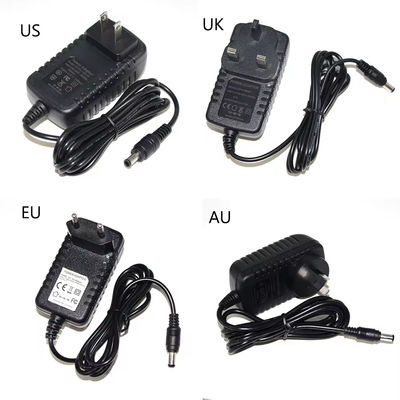 Black Dc 12V 0.5A 1A 1.5A 2A 2.5A 3A Adaptore di alimentazione per telecamere Cctv Ip Carica Ac a Dc Adaptore Dc 5.5Mm Jack