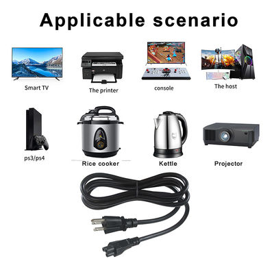 IEC5 Female End 3prong AC Electric Power Cord 14AWG NEMA 5-15P Collegamento alla presa IEC 320 C5