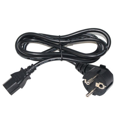 Corde di alimentazione a corrente alternata a 2 perni Corde di alimentazione europee con connettore IEC C13 in PVC