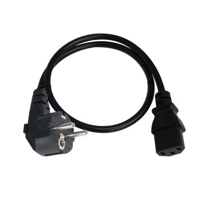 Corde di alimentazione a corrente alternata a 2 perni Corde di alimentazione europee con connettore IEC C13 in PVC