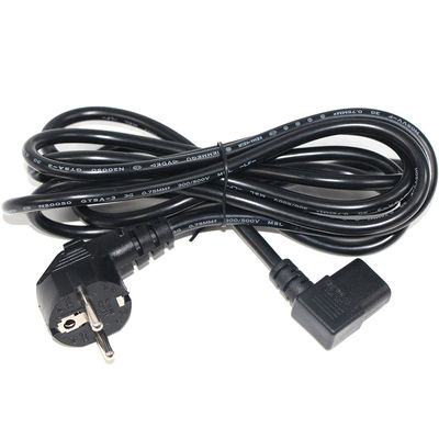 Corde di alimentazione a corrente alternata a 2 perni Corde di alimentazione europee con connettore IEC C13 in PVC