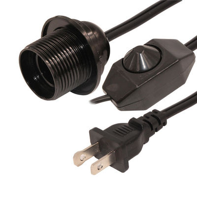 16AWG US Power Cable 2Prong Salt Lamp Power Cord con E12 E14 E26 E27