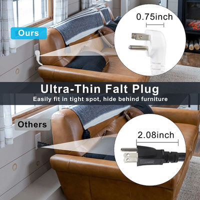 US 5-15p a Nema 5-15r Femminile Plug Corde di alimentazione elettrica per PC 1FT 2FT