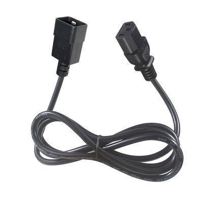 10A IEC Femminile C20 a C13 Corde di alimentazione elettrica VDE 2 Ft Corde di estensione nera