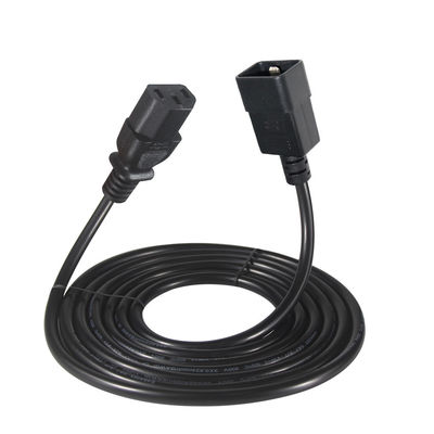 10A IEC Femminile C20 a C13 Corde di alimentazione elettrica VDE 2 Ft Corde di estensione nera