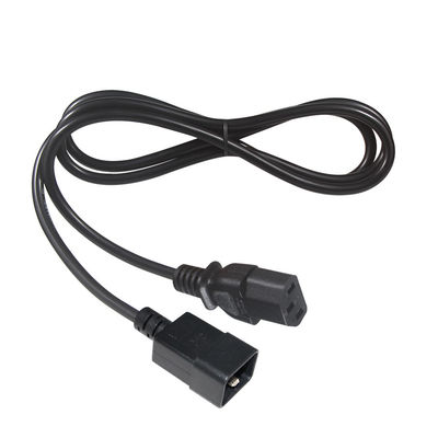 10A IEC Femminile C20 a C13 Corde di alimentazione elettrica VDE 2 Ft Corde di estensione nera
