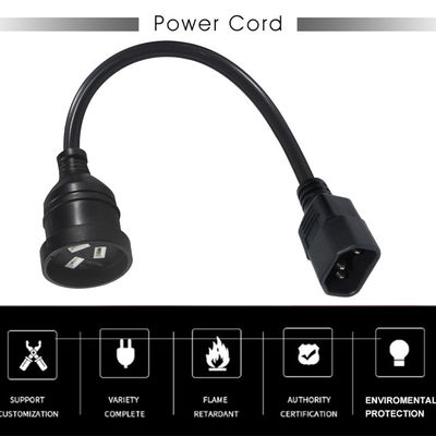 240V 3 Prong IEC 320 C14 Corde di alimentazione elettrica per una connessione TV fluida In Australia