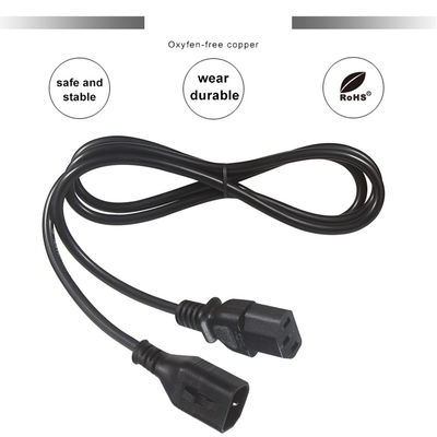 OEM 1.5M Computer AC Corde di alimentazione elettrica IEC C14 Plug To IEC C13 connettori femminili