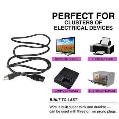 Cavo di alimentazione CA NEMA 5-15 a IEC C15 16AWG-18AWG per computer