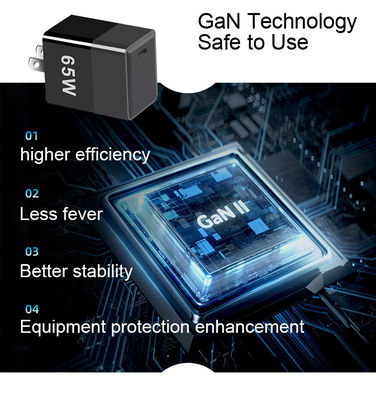 Protezione da cortocircuito 65W GaN caricabatterie con QC4.0 PD e USB C Ports EU/US/UK Plug