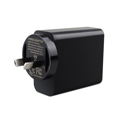 Adaptore di alimentazione AC DC 65W Tipo-C con QC 3.0 e ricarica wireless AU SAA Input approvato 100-240V