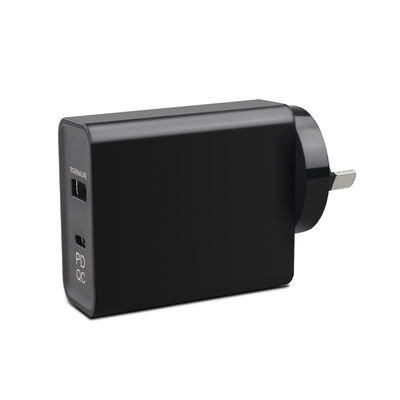 Adaptore di alimentazione AC DC 65W Tipo-C con QC 3.0 e ricarica wireless AU SAA Input approvato 100-240V