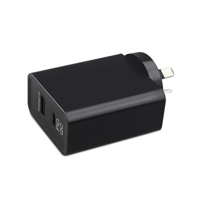 Adaptore di alimentazione AC DC 65W Tipo-C con QC 3.0 e ricarica wireless AU SAA Input approvato 100-240V