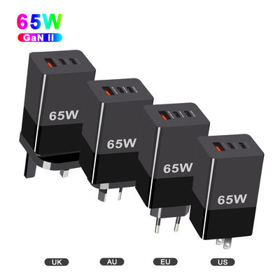 65W Mini Type-C Fast Charging PPS 65W GaN Charger con tre porte e tecnologia A 2C