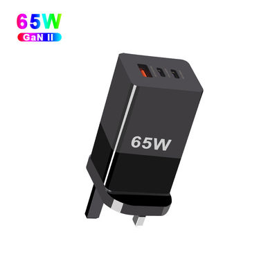 65W Mini Type-C Fast Charging PPS 65W GaN Charger con tre porte e tecnologia A 2C