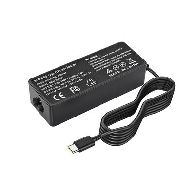 65W Adaptore di alimentazione per desktop Caricatore per computer con cavo di carica di tipo C Input 100V-240V
