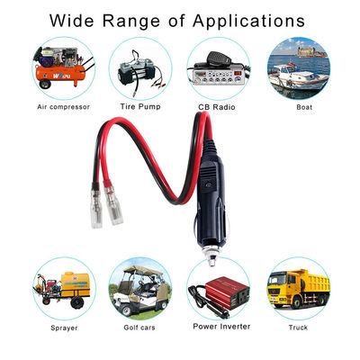 Fuse 15A con LED Light Car Cigarette Lighter Strip End Extension Cable