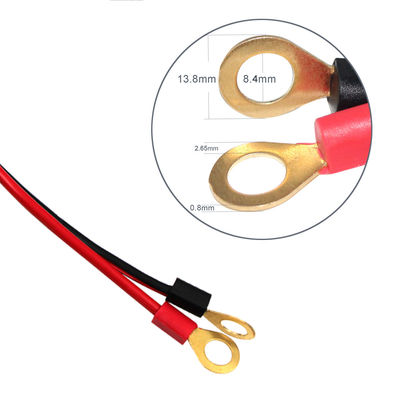 10A 2 Pin SAE caricabatterie per Eyelet Terminal Cavo di energia solare 2ft bassa tensione