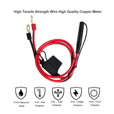 10A 2 Pin SAE caricabatterie per Eyelet Terminal Cavo di energia solare 2ft bassa tensione