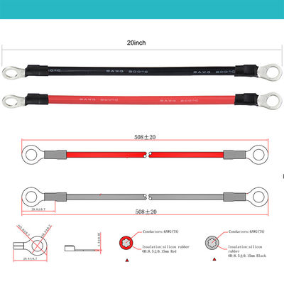 14AWG Car Battery Chargimg Cable di estensione