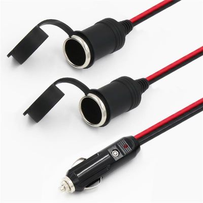 RoHS 24V 2468 18AWG con 2 in 1 Cable accenditore di sigarette auto maschio a presa femminile