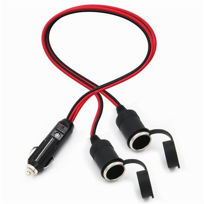 RoHS 24V 2468 18AWG con 2 in 1 Cable accenditore di sigarette auto maschio a presa femminile