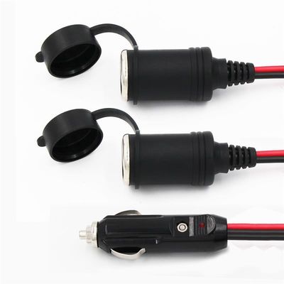 RoHS 24V 2468 18AWG con 2 in 1 Cable accenditore di sigarette auto maschio a presa femminile