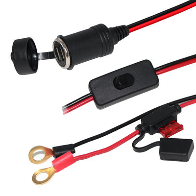 Cable della batteria da accendino femminile a terminale O-ring 12V/24V