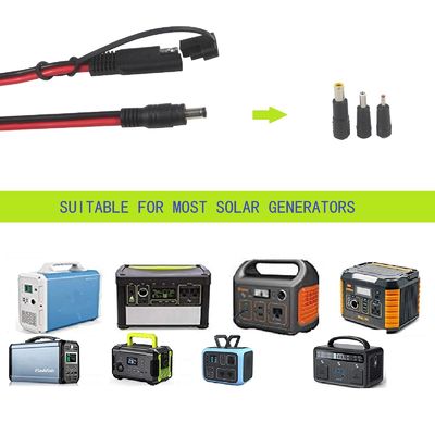 SAE a DC 5521 Adaptore coassiale Cavo di alimentazione solare 10 piedi Disconnessione di rilascio rapido