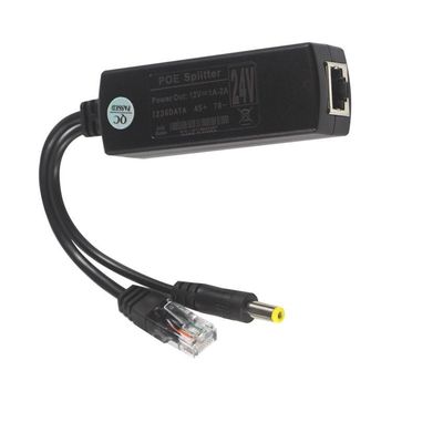 Iniezione di PoE impermeabile Splitter 100Mbps Sicurezza 12W Y Splitter Poe Adapter