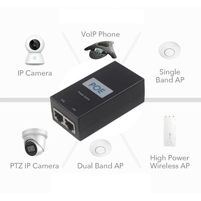 110V-240V 50-60Hz 24V 1A POE Injector Adapter per telecamere IP CCTV di sicurezza