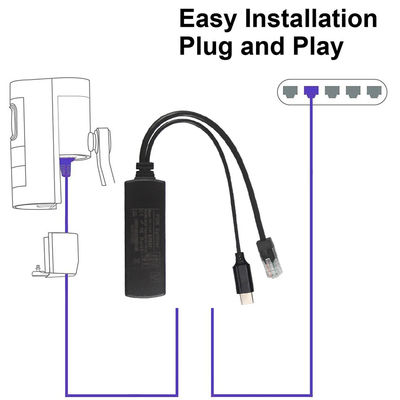Splitter POE IEEE802.3af 12V 24V 48V Adattatore Power Over Ethernet