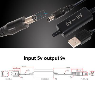 10ft 10m DC-DC trasformatore 5V a 12V Step Up Cable per USB a convertitore di potenza DC