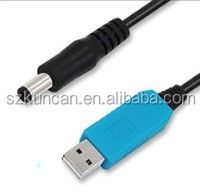 Bianco 3A 2.1mm 5 Volt a 9 Volt USB Converter per cavo di tensione USB
