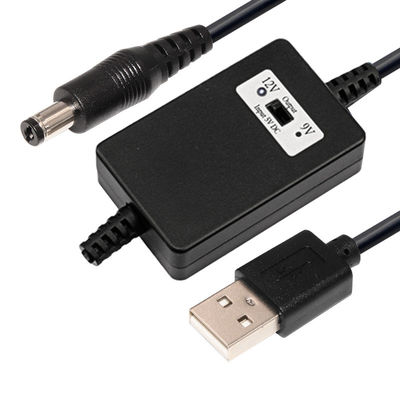 5V a 9V 12V DC Boost Converter Cavo USB per la ricarica del veicolo 5.5*2.1mm Jack