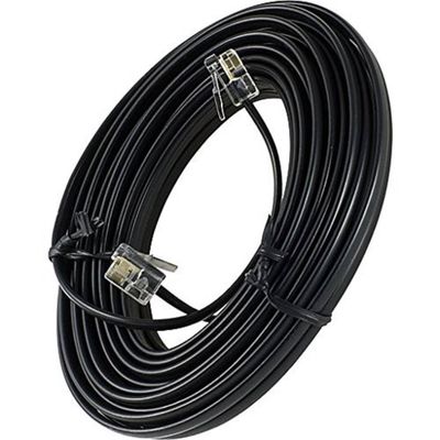 Cavo telefonico a spirale RJ9 personalizzato 5 piedi, guaina in PVC nero